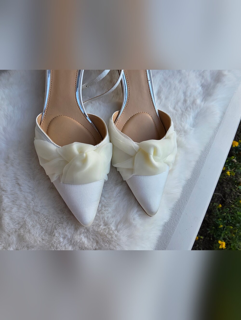 Jewel Badgley Mischka Women's Favor Evening Knot Pumps - Ivory Satin, 7.5